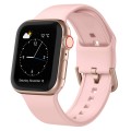 For Apple Watch Series 7 45mm Pin Buckle Silicone Watch Band(Pink)