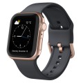 For Apple Watch Series 7 45mm Pin Buckle Silicone Watch Band(Dark Grey)