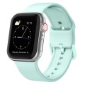 For Apple Watch Series 5 40mm Pin Buckle Silicone Watch Band(Mint Green)