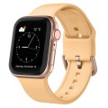 For Apple Watch Series 4 44mm Pin Buckle Silicone Watch Band(Light Orange)