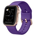 For Apple Watch Series 4 40mm Pin Buckle Silicone Watch Band(Purple)