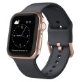 For Apple Watch Series 9 45mm Pin Buckle Silicone Watch Band(Dark Grey)