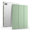 For Huawei MatePad Pro 13.2 2023 3-folding Transparent TPU Smart Leather Tablet Case(Matcha Green)