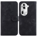 For OPPO Reno11 Pro 5G Global Lily Embossed Leather Phone Case(Black)