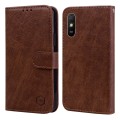 For Xiaomi Redmi 9A Skin Feeling Oil Leather Texture PU + TPU Phone Case(Brown)