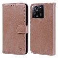 For Xiaomi 13T Pro Skin Feeling Oil Leather Texture PU + TPU Phone Case(Champagne)