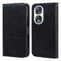 For Honor 90 Skin Feeling Oil Leather Texture PU + TPU Phone Case(Black)