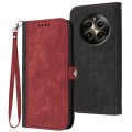 For Realme 12 Pro 5G Global/12 Pro+ 5G Global Side Buckle Double Fold Hand Strap Leather Phone Case(