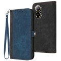 For Realme C67 4G Global Side Buckle Double Fold Hand Strap Leather Phone Case(Royal Blue)