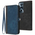 For Realme C65 4G Side Buckle Double Fold Hand Strap Leather Phone Case(Royal Blue)