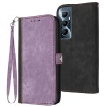 For Realme C65 4G Side Buckle Double Fold Hand Strap Leather Phone Case(Purple)