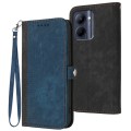 For Realme C33 2022 Global/2023 Global Side Buckle Double Fold Hand Strap Leather Phone Case(Royal B