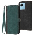For Realme C30 4G/Narzo 50i Prime/C30s Side Buckle Double Fold Hand Strap Leather Phone Case(Dark Gr