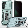 For Samsung Galaxy S23+ 5G Armor PC + TPU Camera Shield Phone Case(Alpine Green)