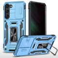 For Samsung Galaxy S23+ 5G Armor PC + TPU Camera Shield Phone Case(Light Blue)