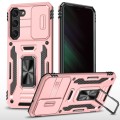 For Samsung Galaxy S23+ 5G Armor PC + TPU Camera Shield Phone Case(Rose Gold)