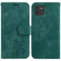 For Samsung Galaxy A03 166mm Little Tiger Embossed Leather Phone Case(Green)