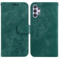 For Samsung Galaxy A32 5G Little Tiger Embossed Leather Phone Case(Green)