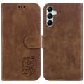 For Samsung Galaxy A15 Little Tiger Embossed Leather Phone Case(Brown)