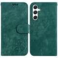 For Samsung Galaxy S24 5G Little Tiger Embossed Leather Phone Case(Green)