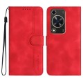 For Huawei Enjoy 70 Heart Pattern Skin Feel Leather Phone Case(Red)