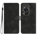 For Huawei Enjoy 70 Heart Pattern Skin Feel Leather Phone Case(Black)