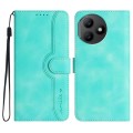 For Honor X50i+ Heart Pattern Skin Feel Leather Phone Case(Light Blue)