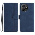 For Honor X50i+ Heart Pattern Skin Feel Leather Phone Case(Royal Blue)