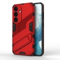 For Samsung Galaxy S24 5G Punk Armor 2 in 1 PC + TPU Shockproof Phone Case with Invisible Holder(Red