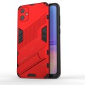For Samsung Galaxy A05 4G Punk Armor 2 in 1 PC + TPU Shockproof Phone Case with Invisible Holder(Red