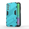For Samsung Galaxy A15 Punk Armor 2 in 1 PC + TPU Shockproof Phone Case with Invisible Holder(Blue)