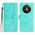 For Realme 12 Pro 5G Global/12 Pro+ 5G Global Heart Pattern Skin Feel Leather Phone Case(Light Blue)