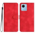 For Realme C30 4G/Narzo 50i Prime/C30s Heart Pattern Skin Feel Leather Phone Case(Red)