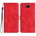 For Sony Xperia 20 Heart Pattern Skin Feel Leather Phone Case(Red)