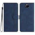 For Sony Xperia 20 Heart Pattern Skin Feel Leather Phone Case(Royal Blue)