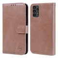 For Samsung Galaxy A04S Skin Feeling Oil Leather Texture PU + TPU Phone Case(Champagne)