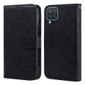 For Samsung Galaxy A12 5G Skin Feeling Oil Leather Texture PU + TPU Phone Case(Black)