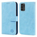 For Samsung Galaxy A13 4G / A13 5G Skin Feeling Oil Leather Texture PU + TPU Phone Case(Light Blue)