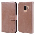 For Samsung Galaxy S9+ Skin Feeling Oil Leather Texture PU + TPU Phone Case(Champagne)
