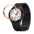 For Samsung Galaxy Watch6 Classic 43mm A Style Smart Watch Steel Ring Protective Frame(Rose Gold)