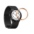 For Samsung Galaxy Watch6 Classic 47mm E Style Smart Watch Steel Ring Protective Frame(Rose Gold)