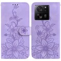 For Xiaomi 13T / 13T Pro / Redmi K60 Ultra Lily Embossed Leather Phone Case(Purple)