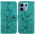 For Xiaomi Redmi Note 13 Pro 5G Lily Embossed Leather Phone Case(Green)