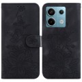 For Xiaomi Redmi Note 13 Pro 5G Lily Embossed Leather Phone Case(Black)