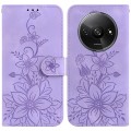 For Xiaomi Redmi A3 Lily Embossed Leather Phone Case(Purple)