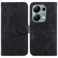 For Xiaomi Redmi Note 13 Pro 4G Lily Embossed Leather Phone Case(Black)