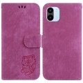 For Xiaomi Redmi A1 / A2 Little Tiger Embossed Leather Phone Case(Rose Red)