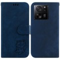 For Xiaomi 13T / 13T Pro / Redmi K60 Ultra Little Tiger Embossed Leather Phone Case(Dark Blue)