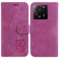 For Xiaomi 13T / 13T Pro / Redmi K60 Ultra Little Tiger Embossed Leather Phone Case(Rose Red)