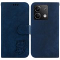 For Xiaomi Redmi Note 13 5G Little Tiger Embossed Leather Phone Case(Dark Blue)